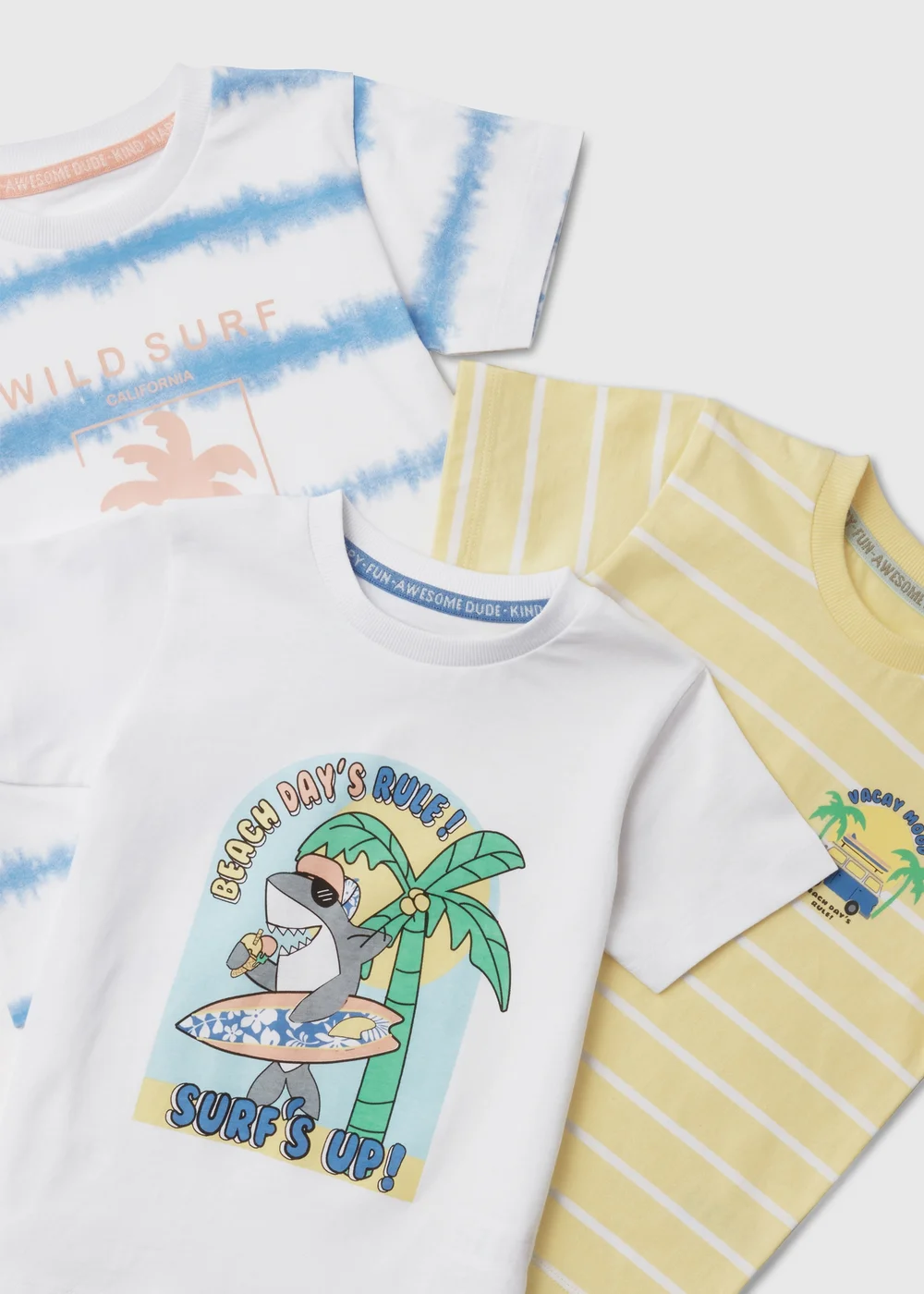 Boys White Shark T-Shirt (1-7yrs) - 1 to 1 half years Image 2