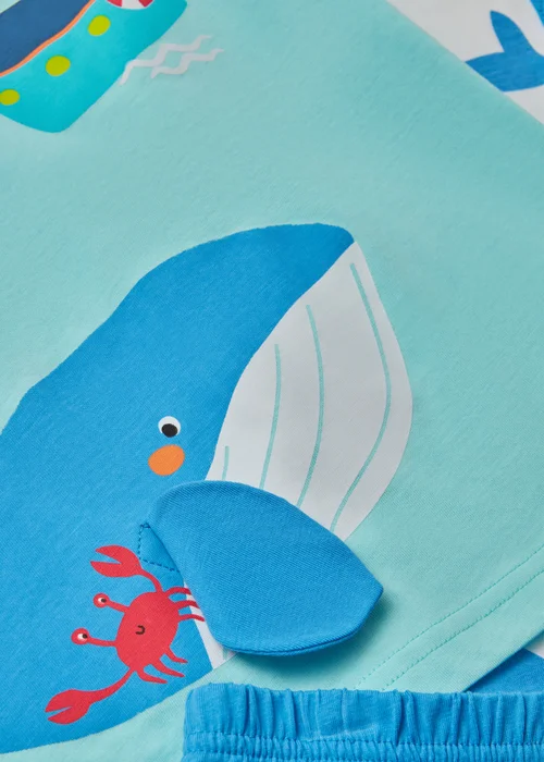 Boys 2 Pack Blue Whale Shorties (9mths-5yrs) - Age 9 - 12 Months Image 2