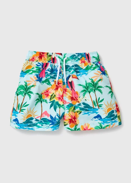 Boys Multicolour Tropical Swim Shorts (1-10yrs) - 1.5-2 Yrs Image 1