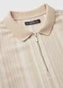 Boys Stone Jacquard Zip Polo Shirt (7-13yrs) - Age 7 Years Image 2
