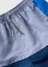 Boys Blue Cut & Sew Colour Block Swim Shorts (6-11yrs) - Age 6 - 7 Years Image 2