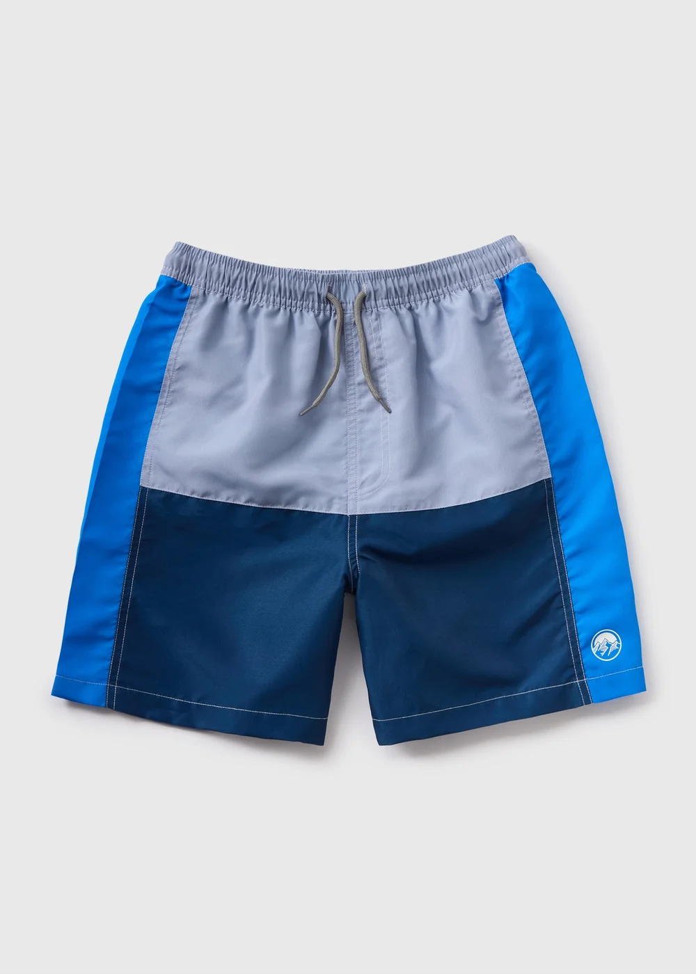 Boys Blue Cut & Sew Colour Block Swim Shorts (6-11yrs) - Age 6 - 7 Years Image 1