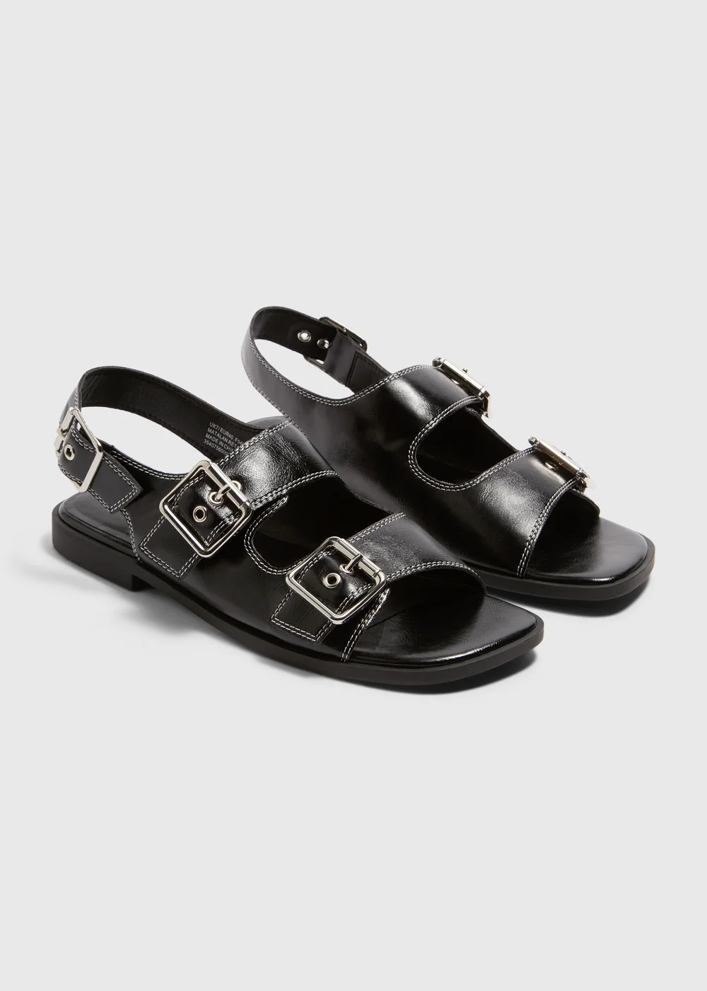 Black Buckle Sandal - Size 3 Image 1