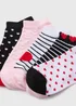 Girls 5 Pack Multicolour Heart Trainer Socks (2-12yrs) - Sizes 6 - 8.5 Image 2