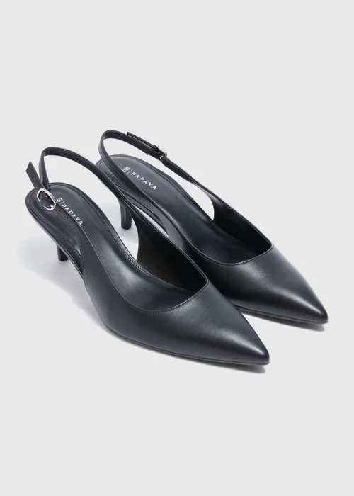 Black Sling Back Heels - 3 Image 1
