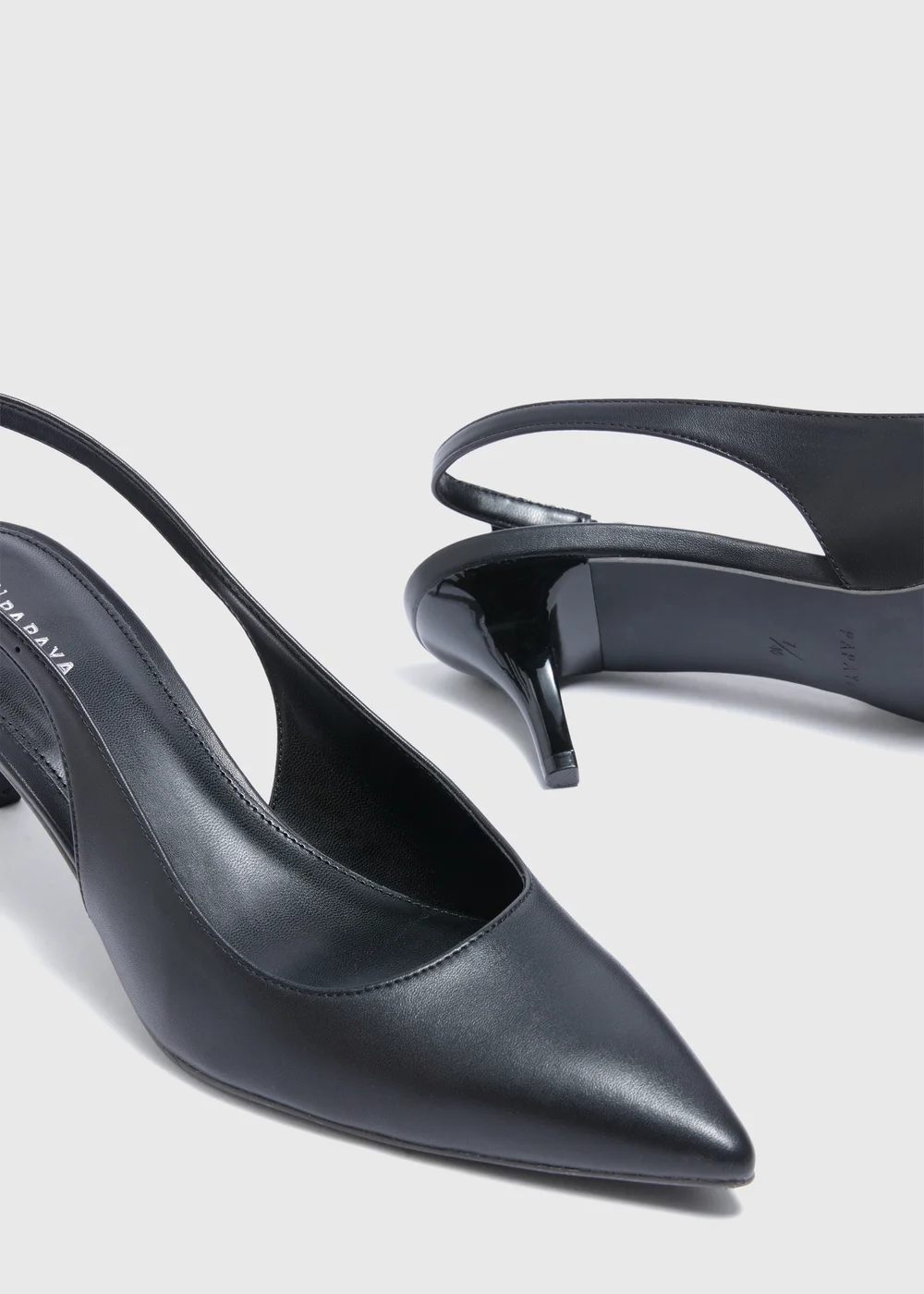 Black Sling Back Heels - 3 Image 2