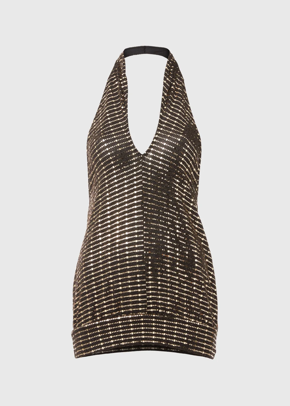 Et Vous Black & Gold Sequin Halter Neck Top - 8 Image 5