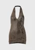 Et Vous Black & Gold Sequin Halter Neck Top - 8 Image 5