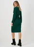 Green Front Knot Dress - 8 Image 2