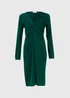 Green Front Knot Dress - 8 Image 5