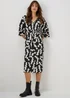 Black & White Kimono Dress - 8 Image 1