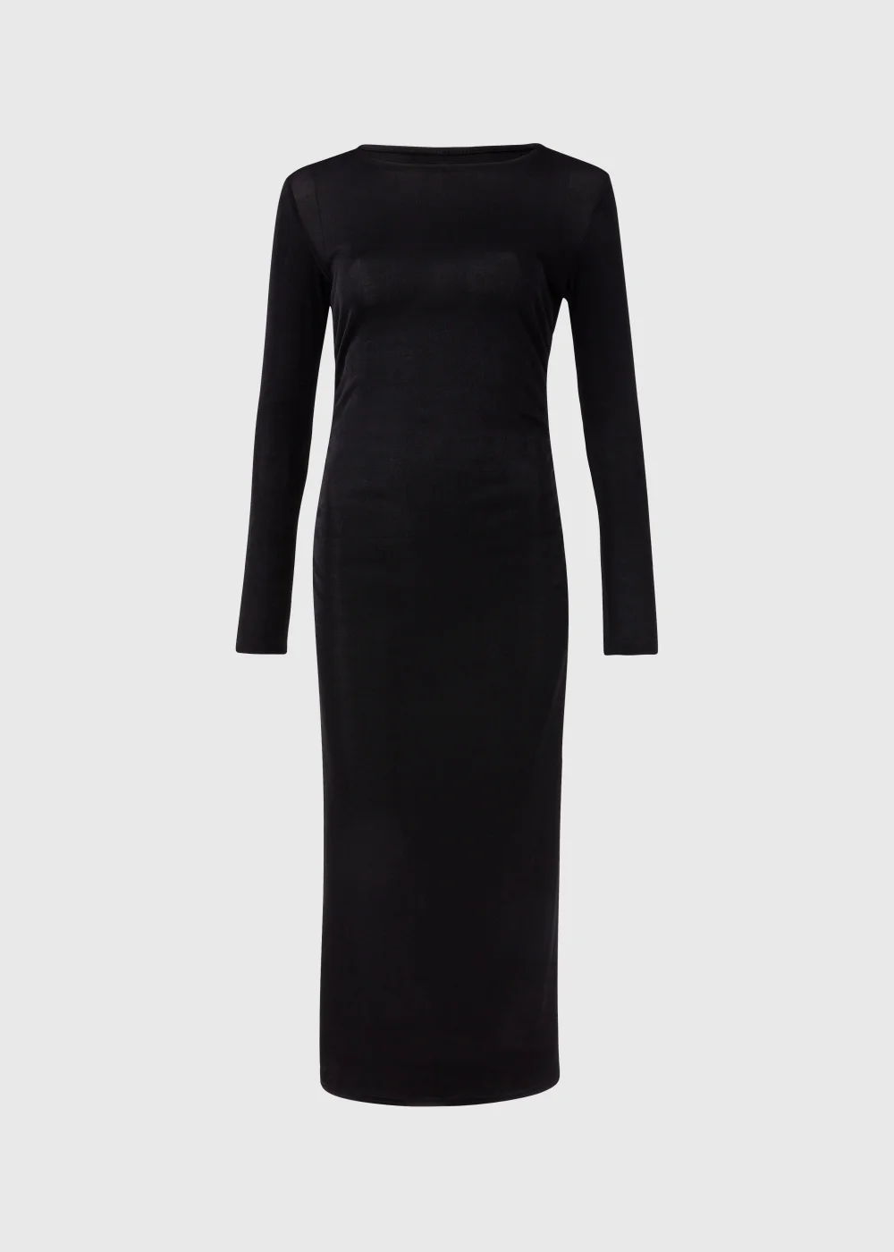 Black Ruched Side Dress - 8 Image 5