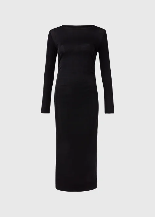 Black Ruched Side Dress - 8 Image 5
