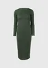 Green Ruched Side Dress - 8 Image 5