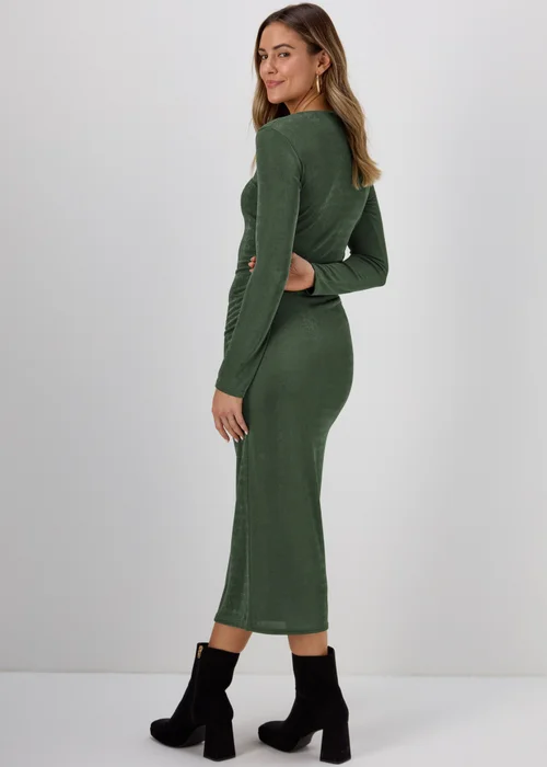 Green Ruched Side Dress - 8 Image 2
