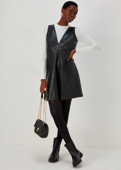 Black Pinafore Dress - 8 Image 1