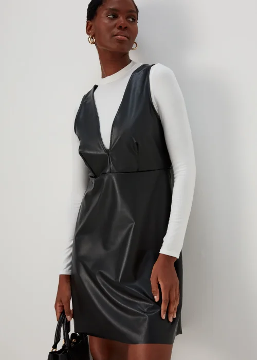 Black Pinafore Dress - 8 Image 3