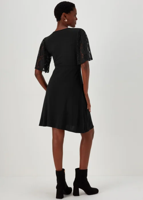 Black Lace Sleeve Dress - 8 Image 2