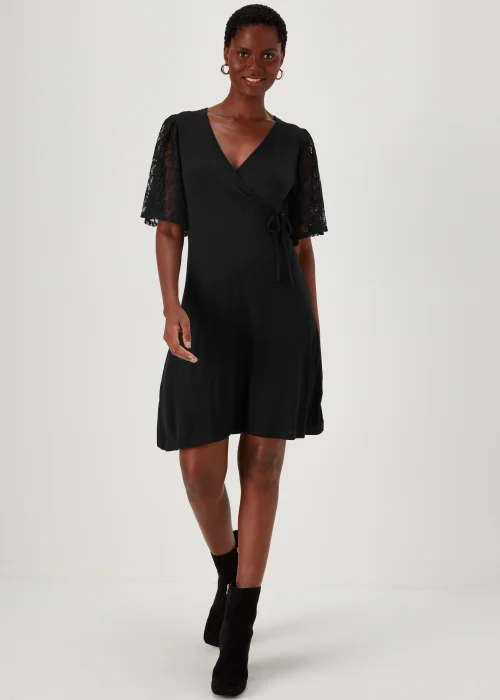 Black Lace Sleeve Dress - 8 Image 1