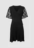 Black Lace Sleeve Dress - 8 Image 5