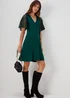 Green Lace Sleeve Dress - 8 Image 4