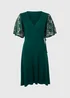 Green Lace Sleeve Dress - 8 Image 5