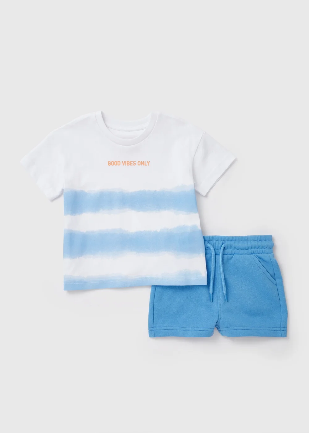 Boys Blue Tie Dye T-Shirt & Shorts Set (1-7yrs) - 1-1.5 Yrs Image 1