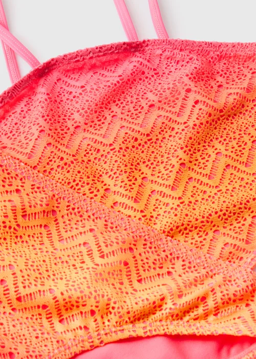 Girls Pink Ombre Lace Bikini Set (6-15yrs) - 6-7 Yrs Image 2