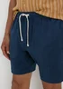 Navy Textured Drawcord Shorts - S Image 3