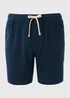 Navy Textured Drawcord Shorts - S Image 5