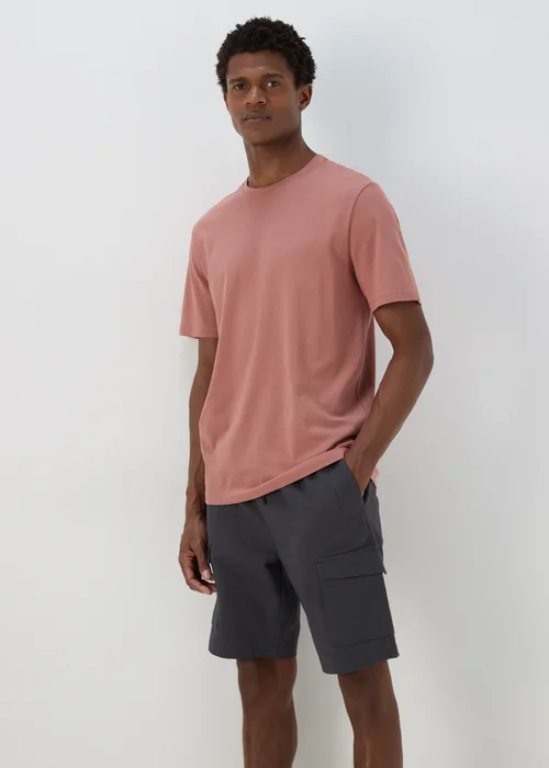 Charcoal Textured Cargo Shorts - S Image 4