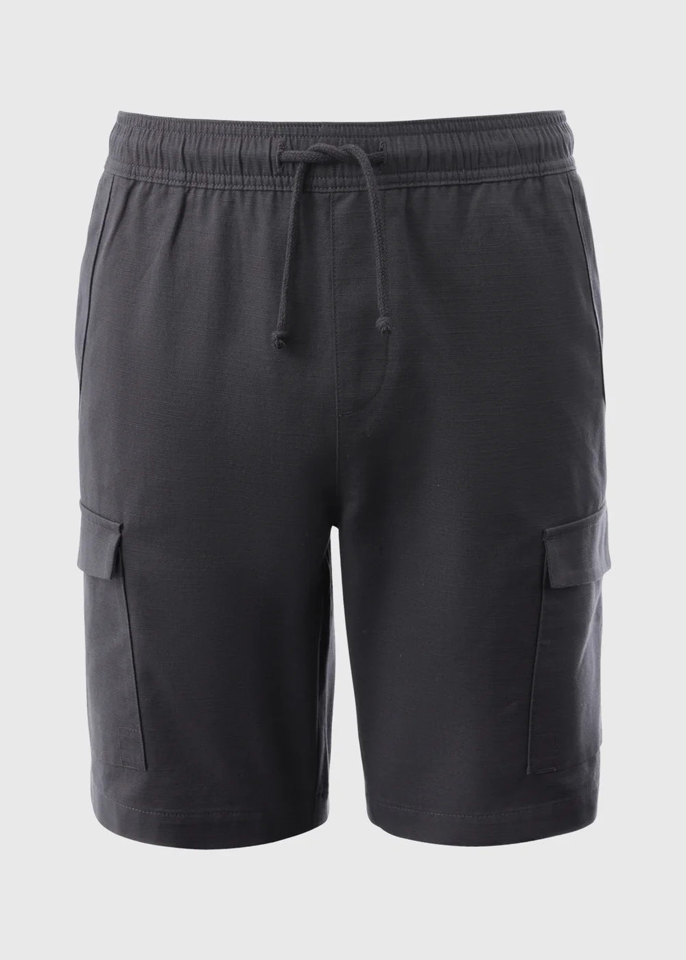 Charcoal Textured Cargo Shorts - S Image 5