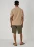 Khaki Technical Drawcord Cargo Shorts - S Image 2