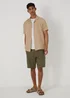 Khaki Technical Drawcord Cargo Shorts - S Image 1