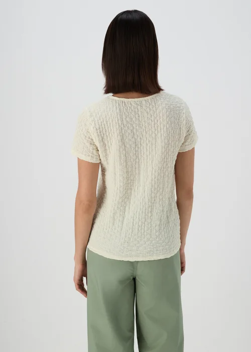Ivory Textured T-Shirt - 8 Image 2
