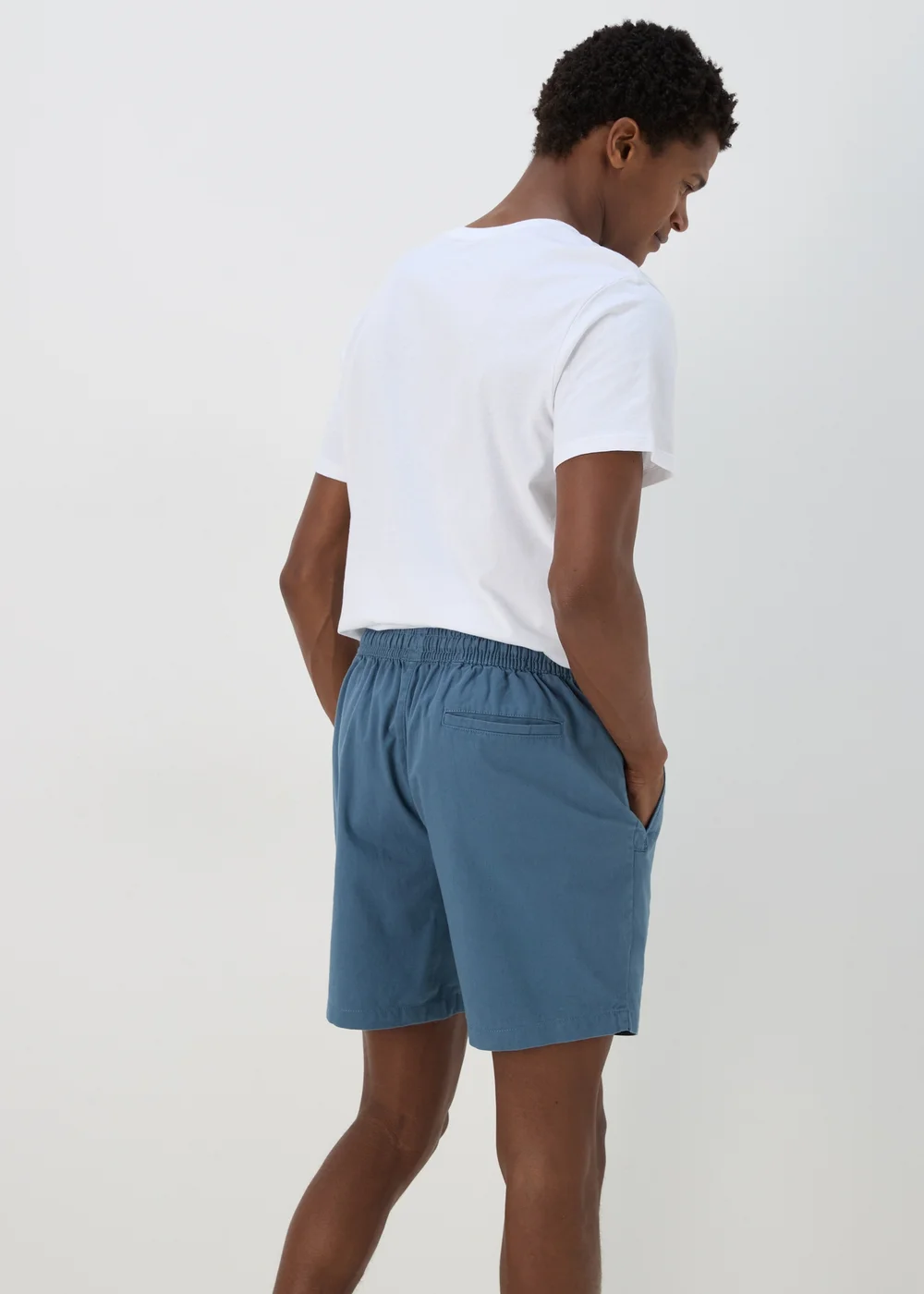 Blue Drawcord Chino Shorts - S Image 2