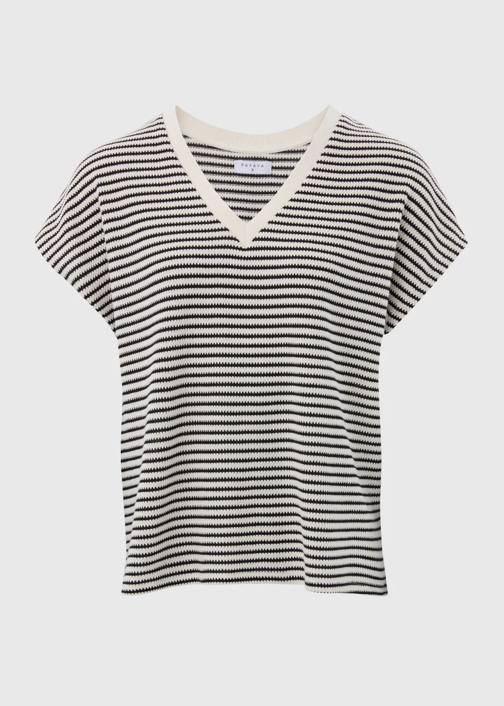 Black & White V Neck Top - 8 Image 5