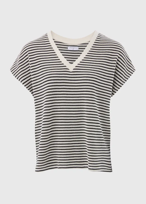 Black & White V Neck Top - 8 Image 5