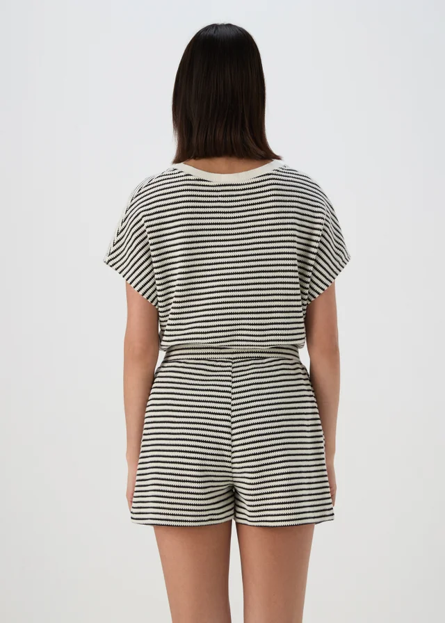 Black & White Stripe Shorts