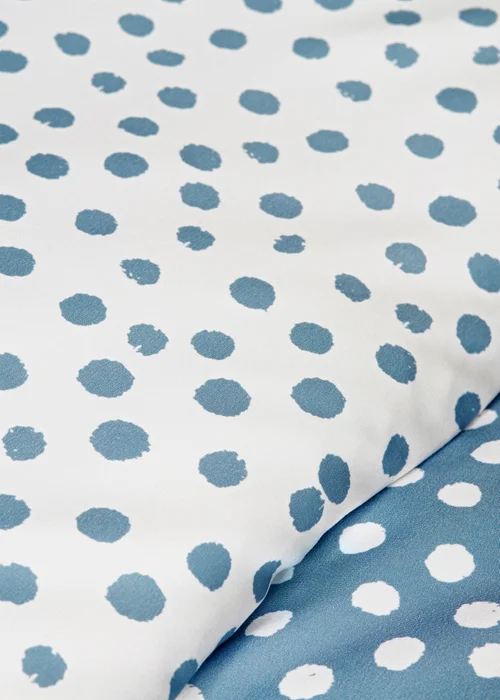 Blue Polka Dot Duvet Set - Single Image 3
