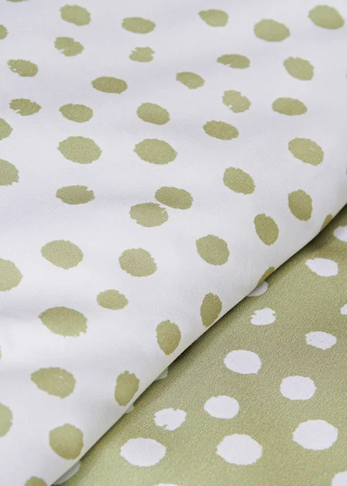 Green Spot Print Duvet Set - Single Image 3