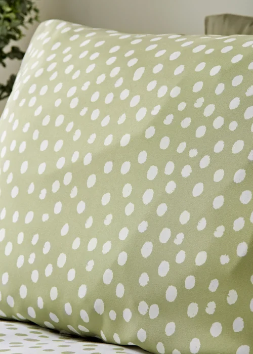 Green Spot Print Duvet Set - Single Image 2