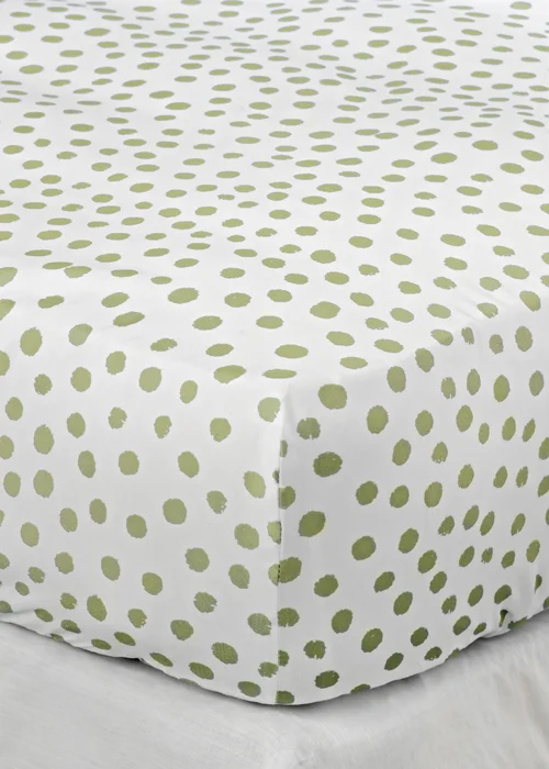 Green Spot Print Duvet Set - Single Image 4