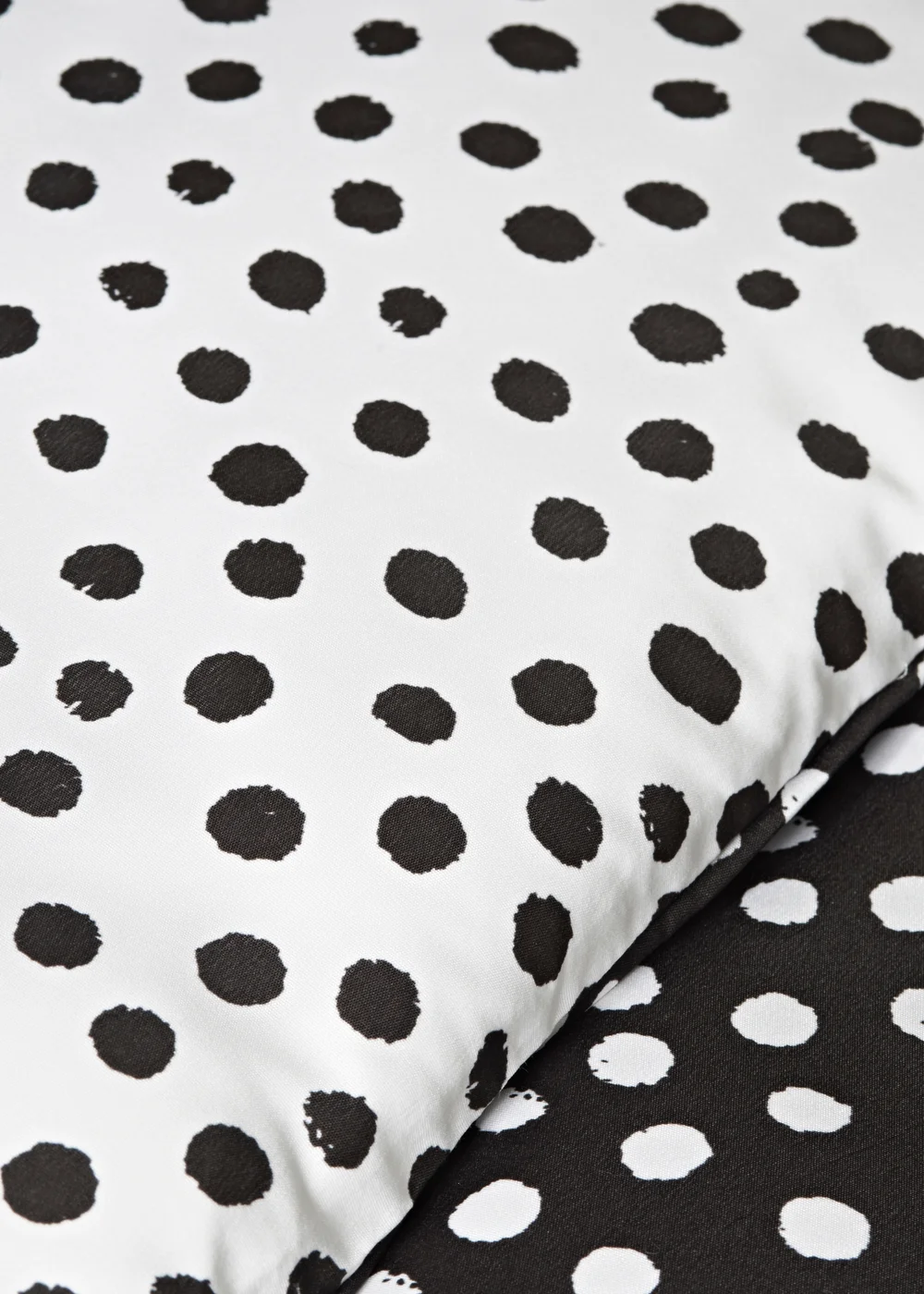 Black Mono Spots Print Duvet Set - Single Image 3
