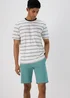 Teal Slim Fit Chino Shorts - 30 Image 1