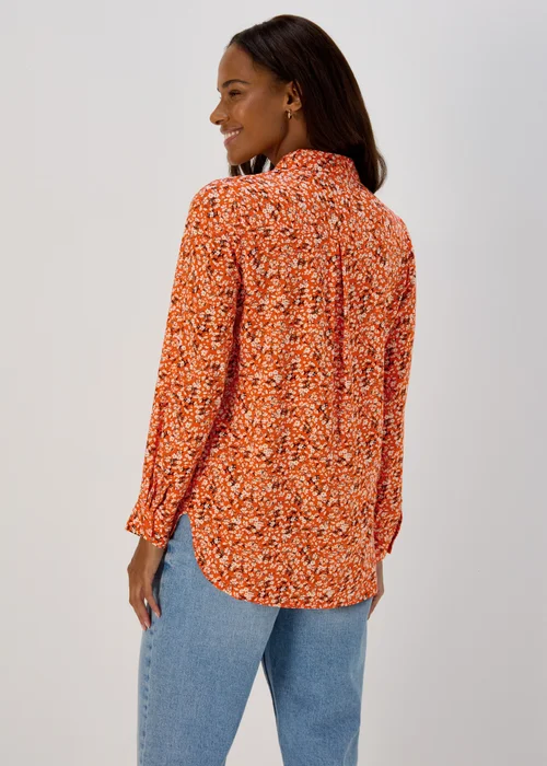 Orange Ditsy Viscose Shirt - 8 Image 2