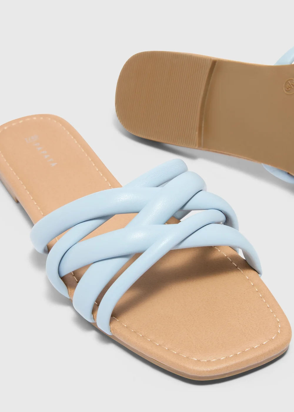 Blue Strappy Mules - Size 3 Image 2