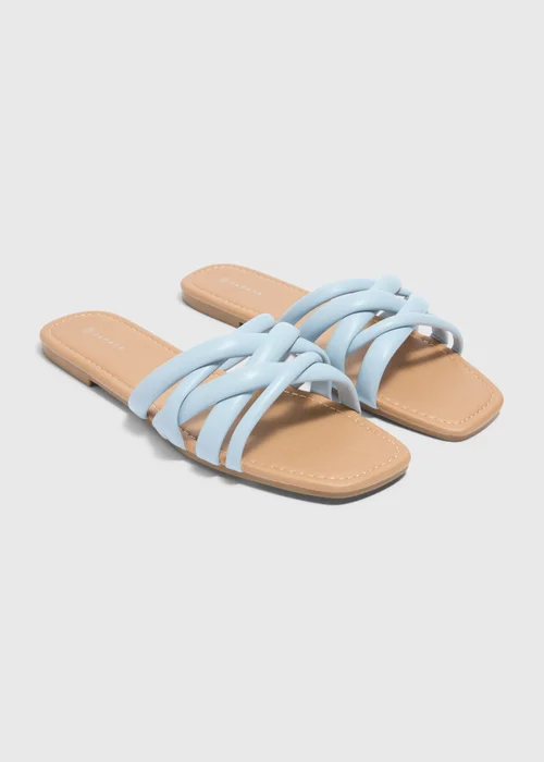 Blue Strappy Mules - Size 3 Image 1