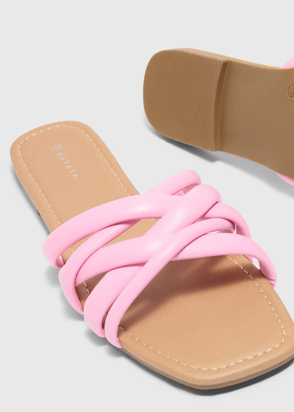 Pink Strappy Mules - Size 3 Image 2