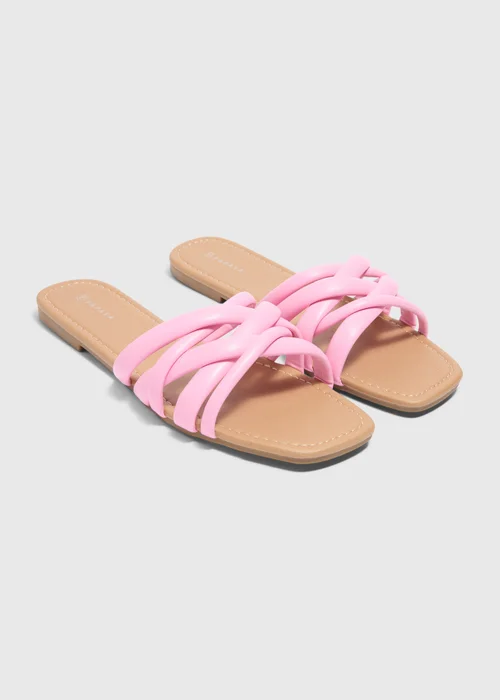 Pink Strappy Mules - Size 3 Image 1